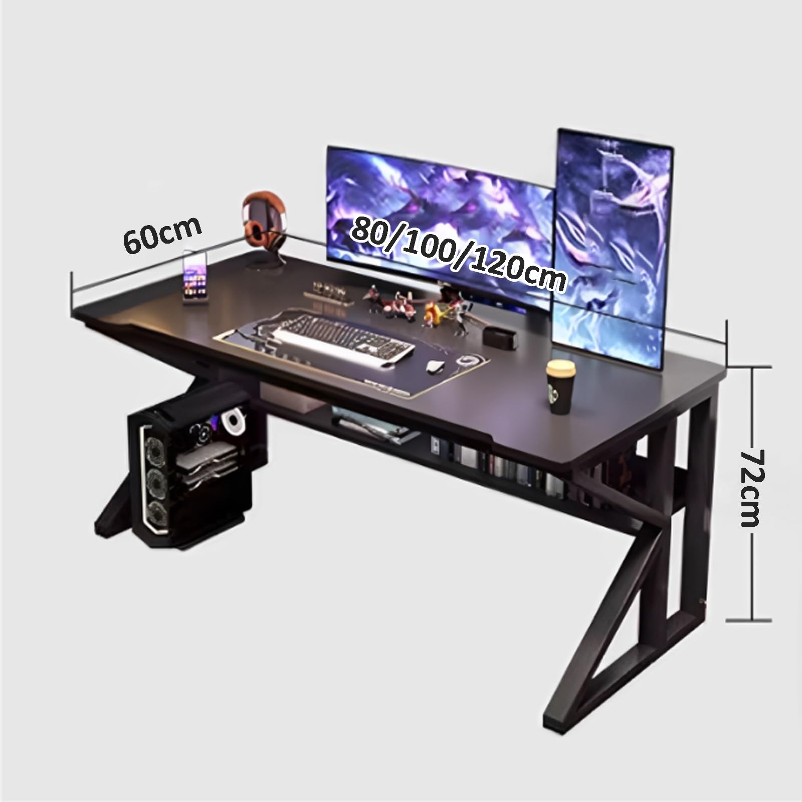 PC　DESK　LOW　120cm　BR Amazon.com: Generic Gaming Computer Desk, Small Desk with Storage